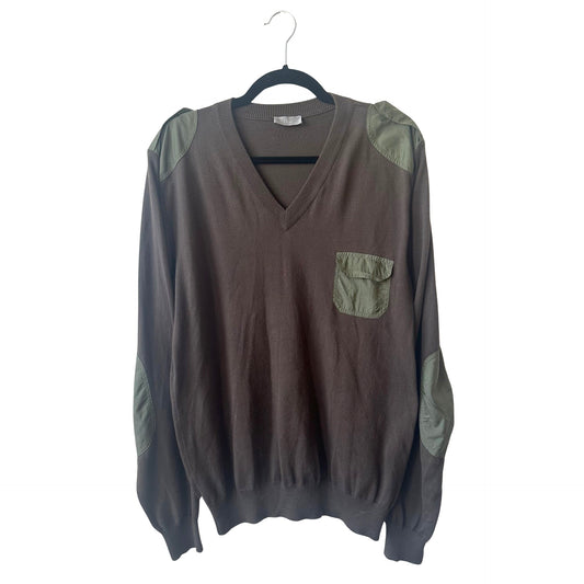 Dior Homme Military V-neck Sweater SS05 Sz 50