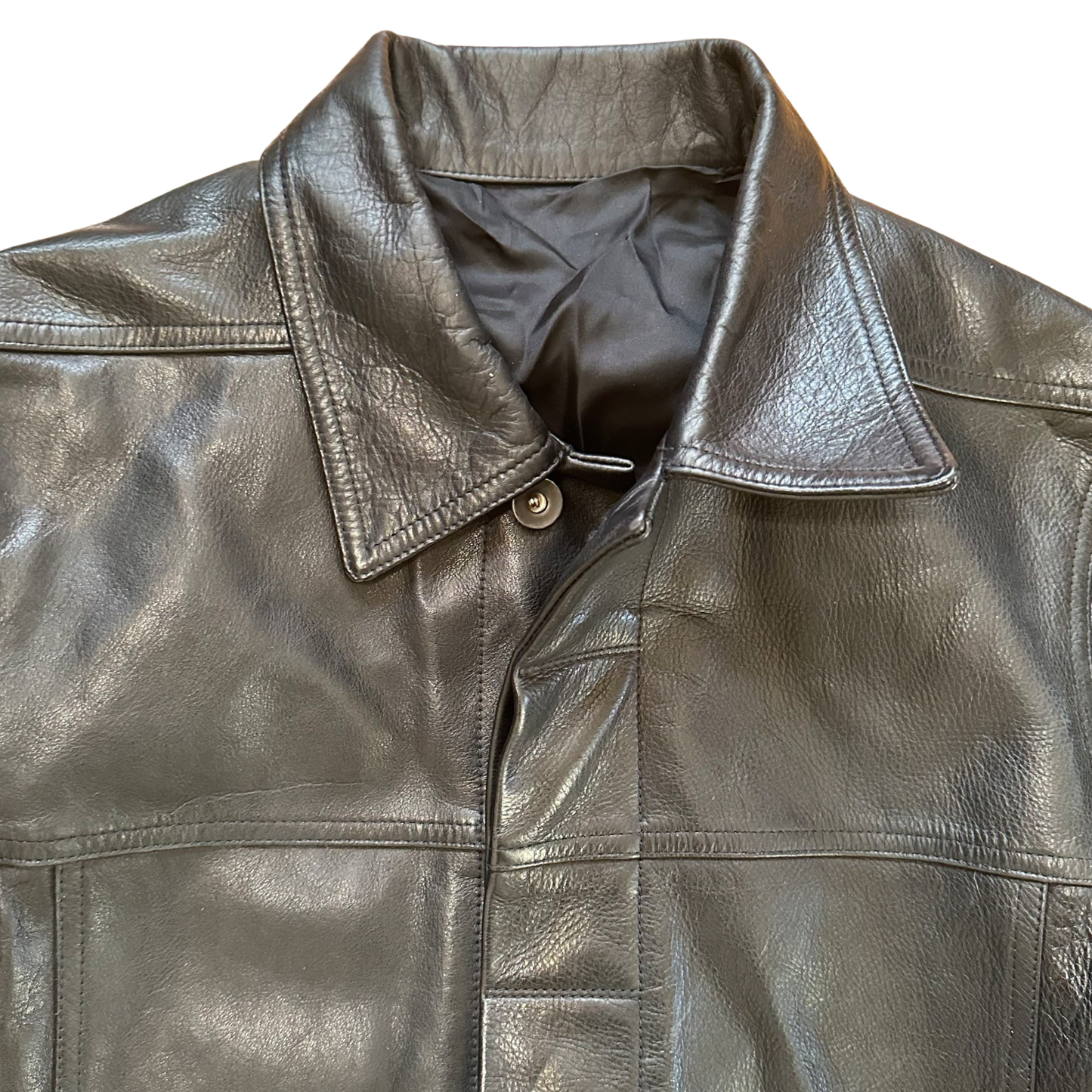 Rick Owens Calf Leather Worker Jacket SS16 Sz 52