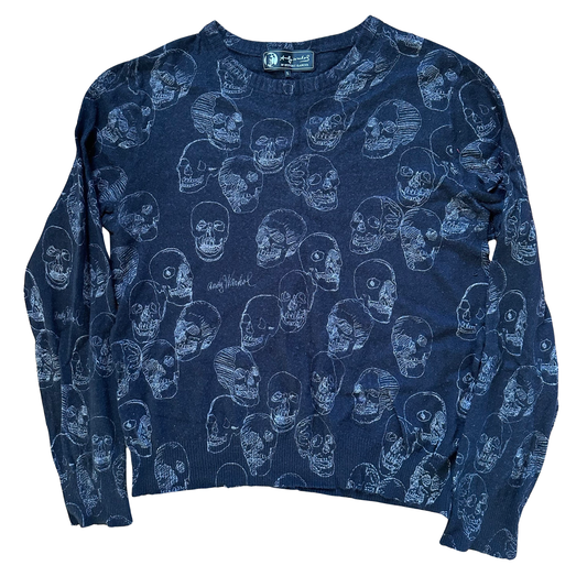 Hysteric Glamour x Andy Warhol Skull Print Sweater Sz Large