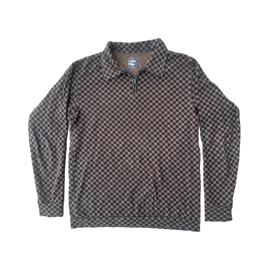 Undercover Checkered Quarter-zip AW01 Sz Medium