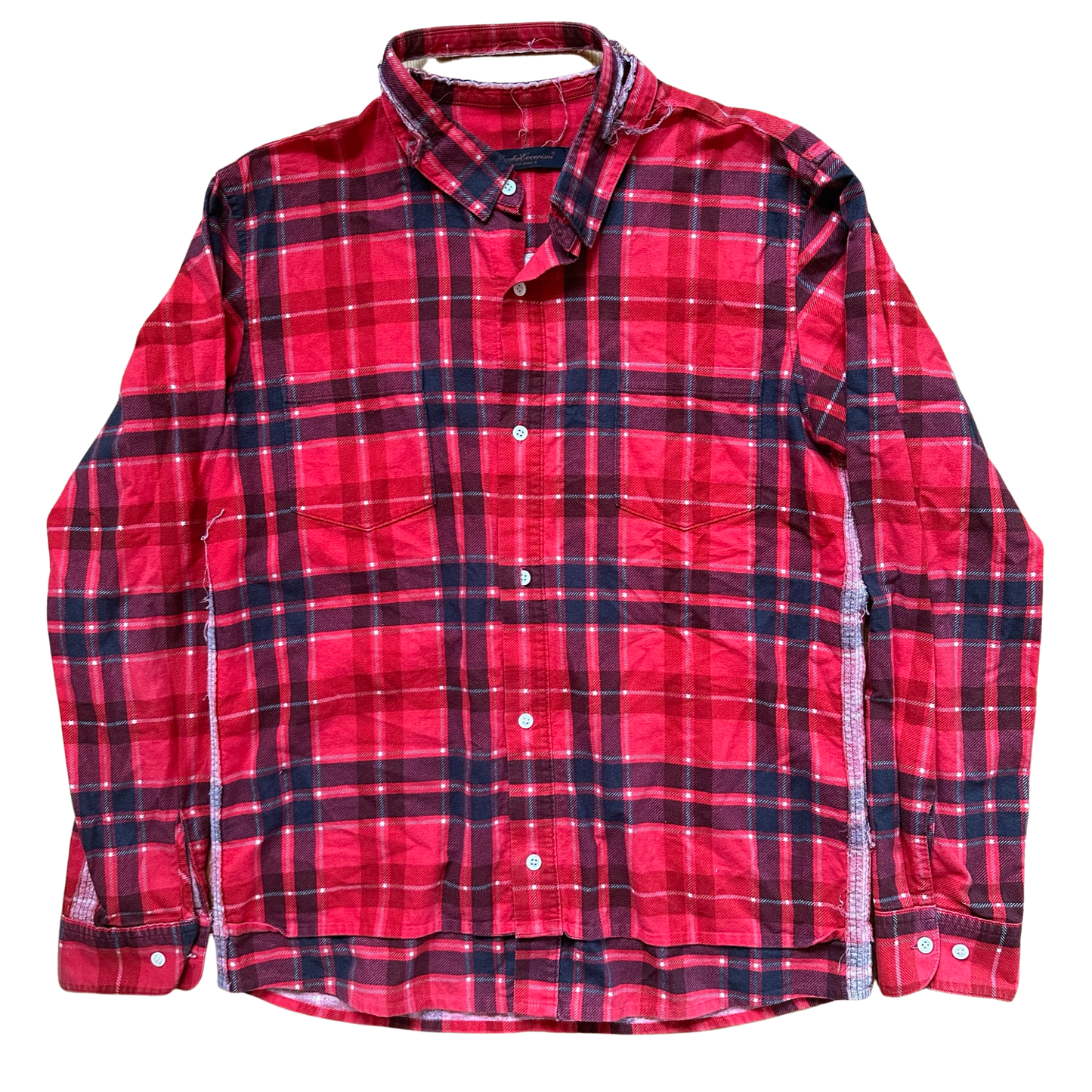 Undercoverism Distressed/Double layer “Scab” Flannel SS03 Sz Large