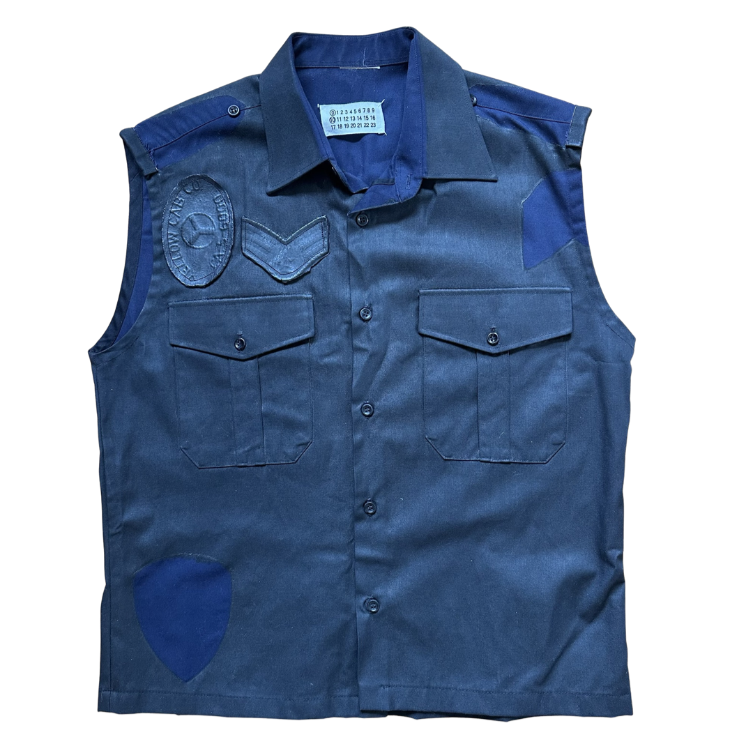 Maison Martin Margiela Painted Officer Vest 010/Artisanal SS03 Sz 48