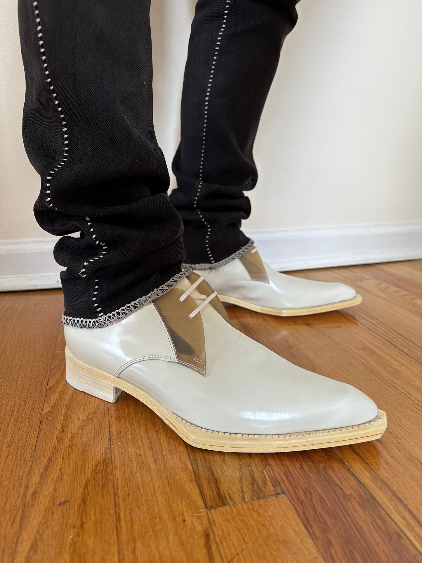 Helmut Lang White Dress Shoes SS05 Sz 9