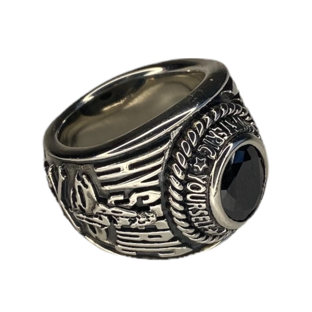 Hysteric Glamour Championship Ring with Black Onyx Sz 8