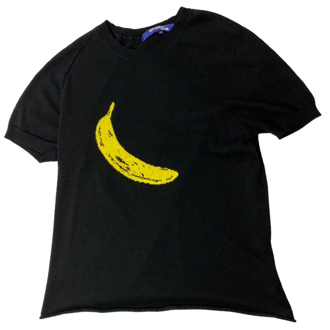 Junya Watanabe “Warhol” Banana Short Sleeve Sweater Sz Medium