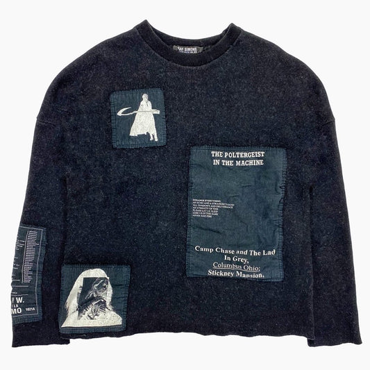 INQUIRE Raf Simons Wool “Poltergeist” Crewneck A/W05 “History of My World” OS