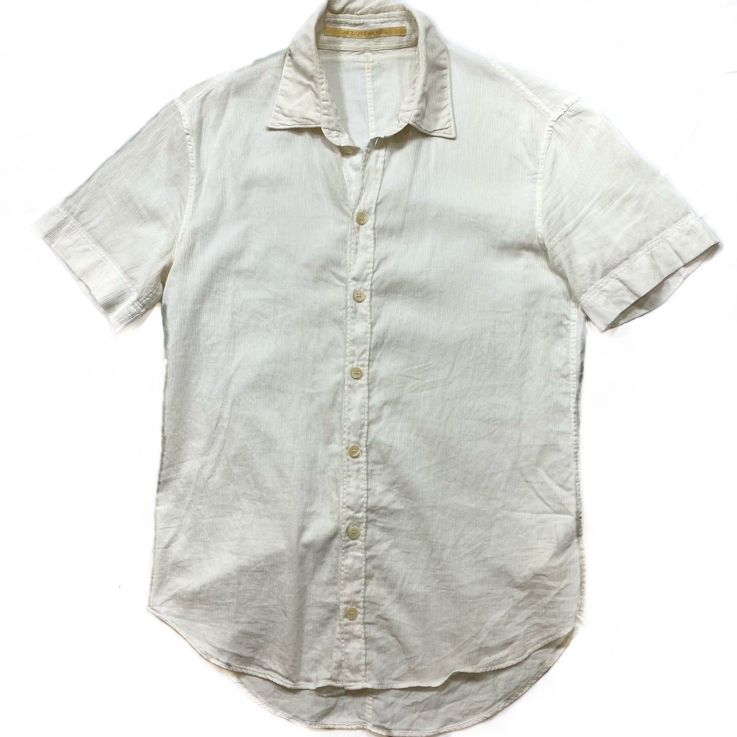 Carol Christian Poell Linen Short Sleeve Button up 46/Small