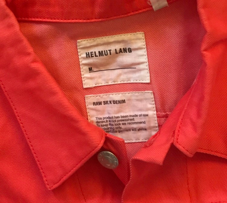 Helmut Lang Silk blend raw denim jacket S/S00 46/Small