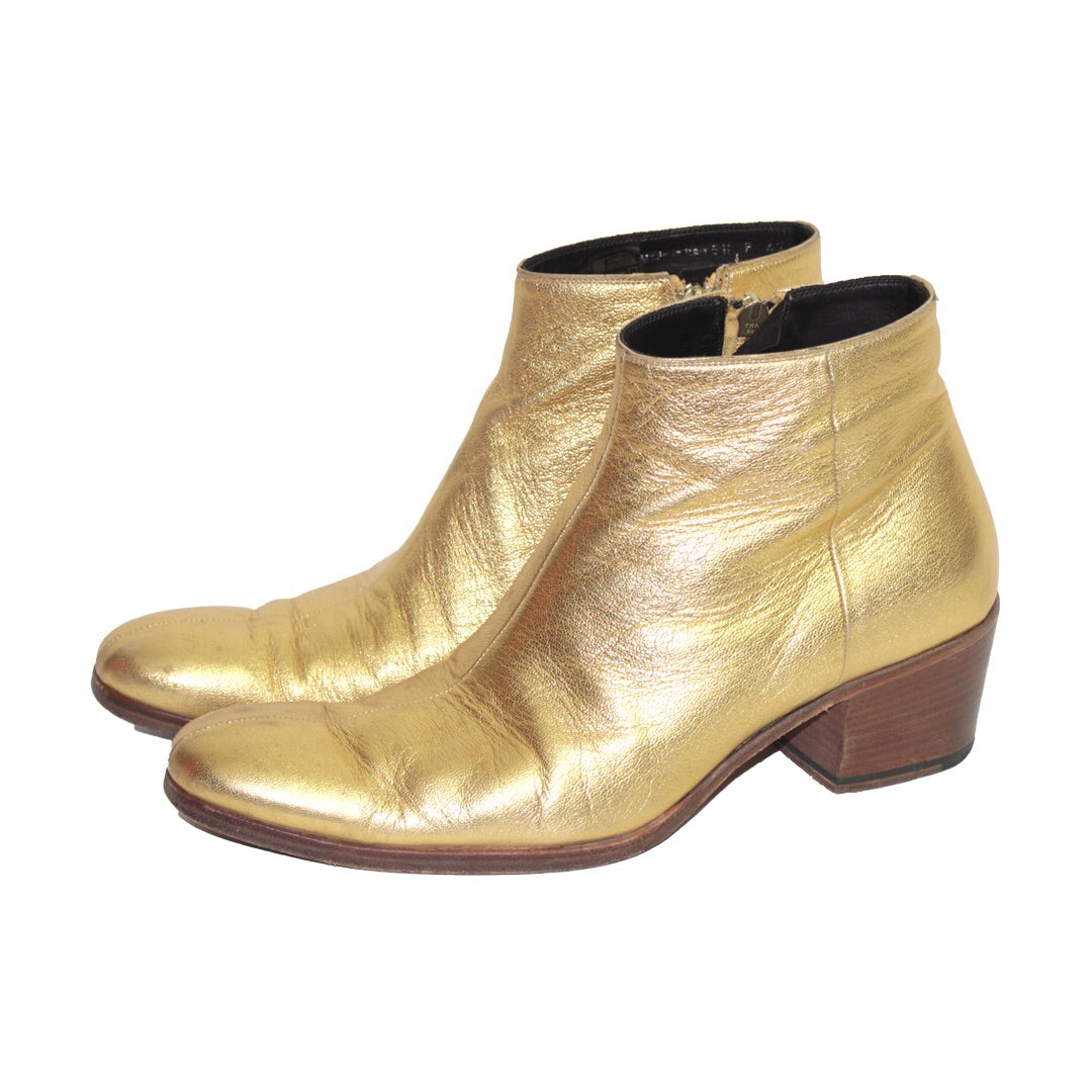 Dior Homme Gold boots by Hedi Slimane S/S05 42