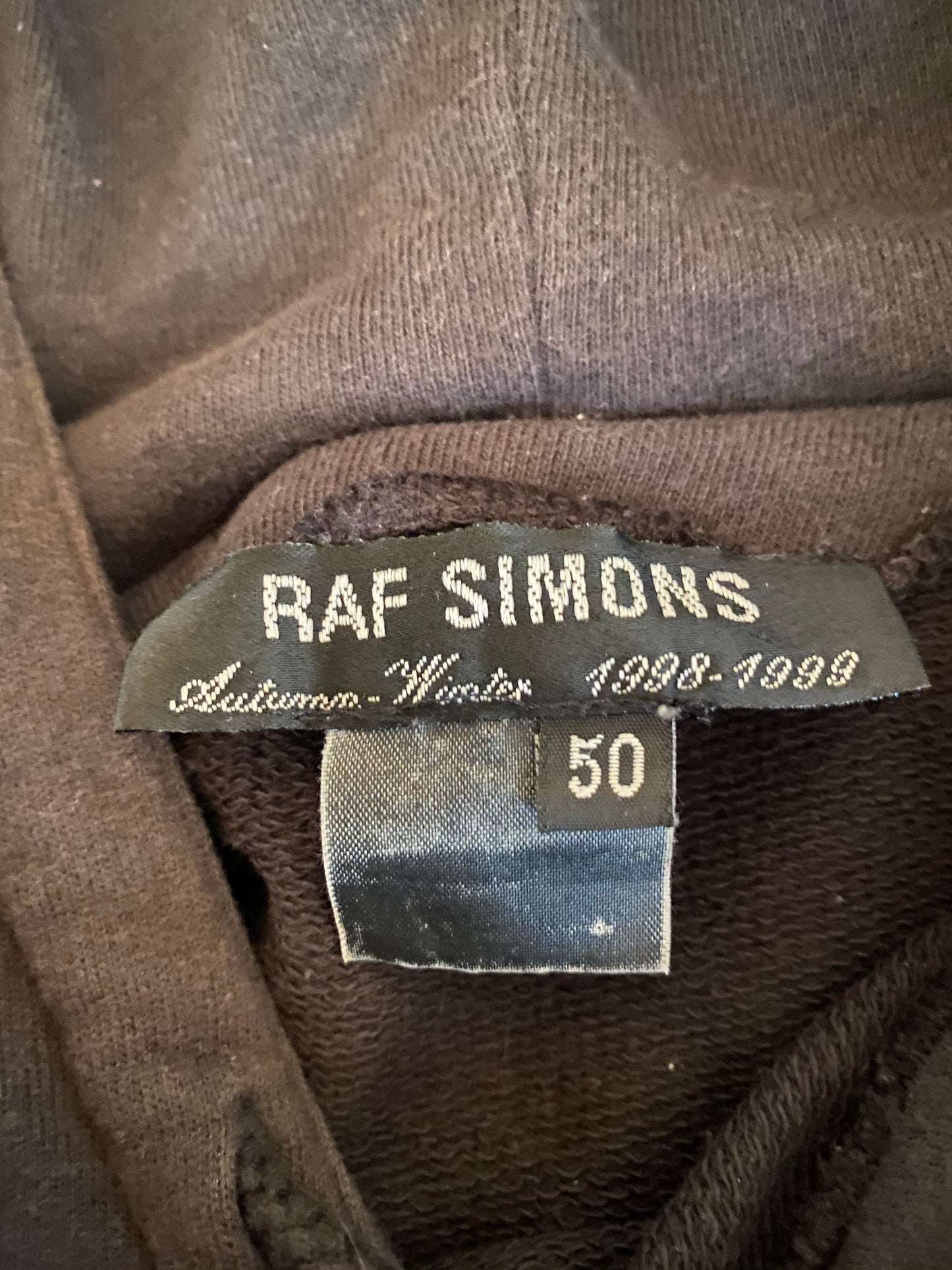 INQUIRE Raf Simons cropped hoodie A/W98-99 Large
