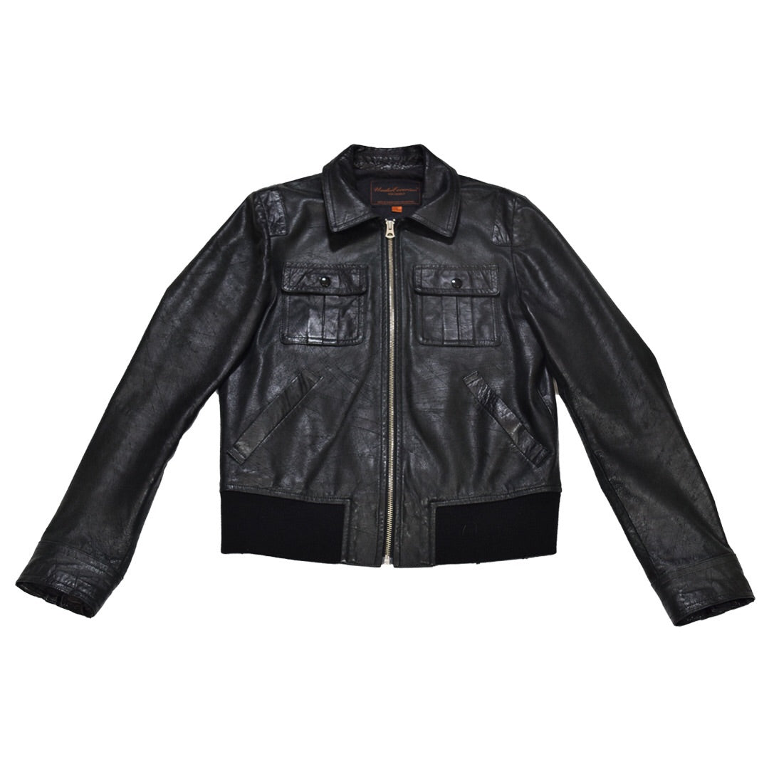 Undercoverism collared leather jacket s/s07