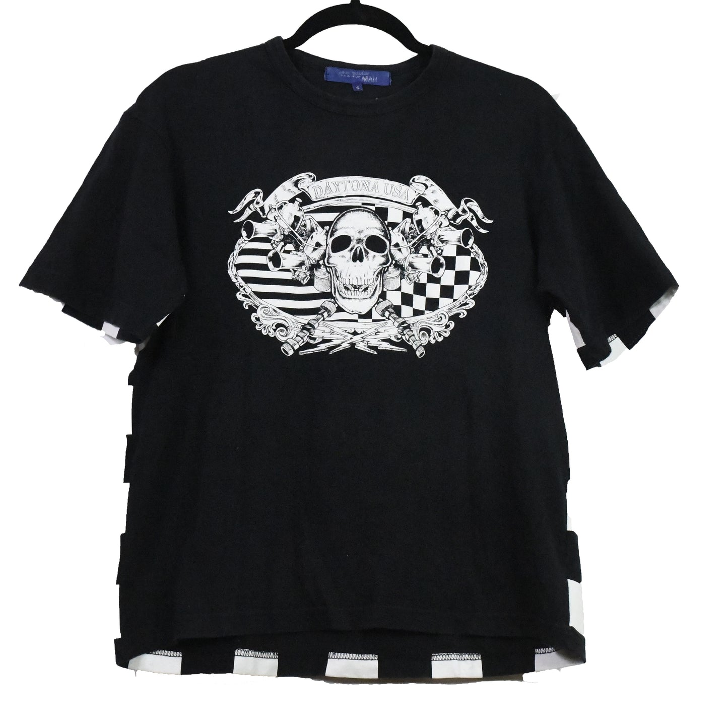Junya Watanabe skull logo painted back t-shirt 2001 A/W01 Small