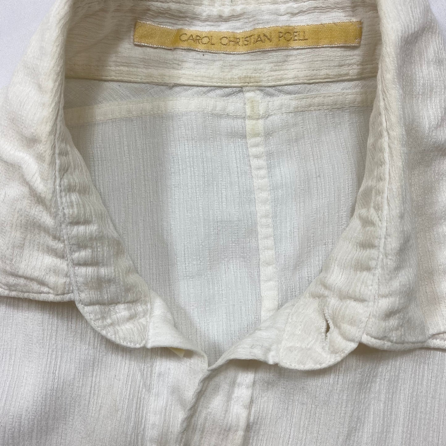 Carol Christian Poell Linen Short Sleeve Button up 46/Small