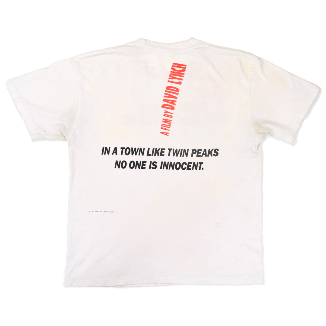 Official Twin Peaks Fire Walk With Me promotional t-shirt from the 1992 David Lynch film