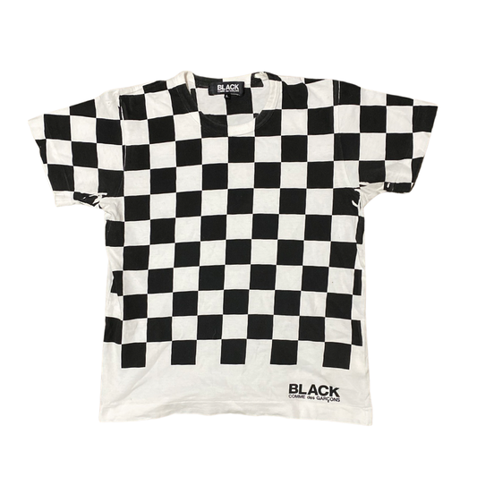 Comme des Garçons Black Checkered T-Shirt AW08-09 Sz Medium