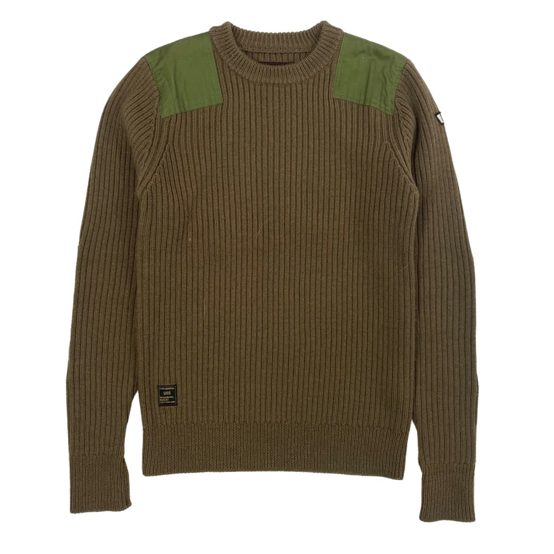 Bape Ursus Military Style Ribbed Sweater Sz Medium