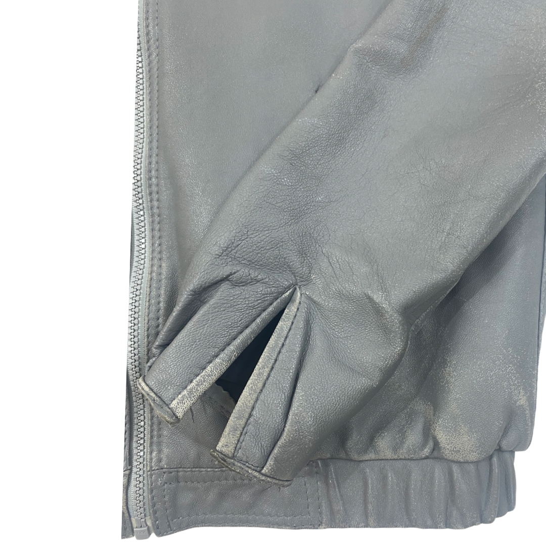 Raf Simons Leather Jacket Folded Back Detail SS99 Sz 46