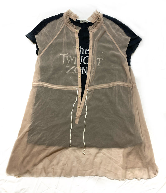 Undercover “The Twilight Zone” sheer layer hybrid t-shirt S/S2012