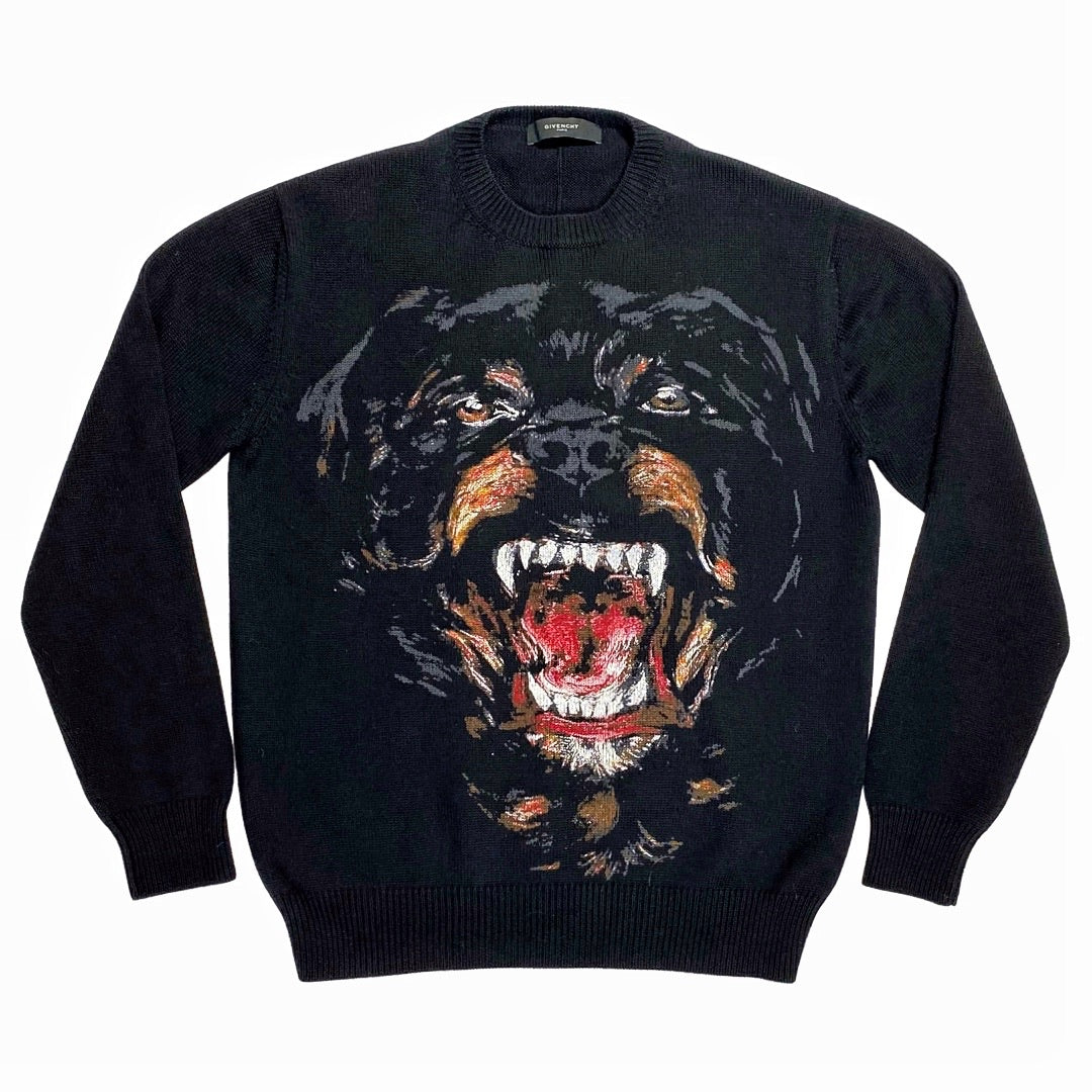 Givenchy Painted Rottweiler Knit Sweater Size Medium