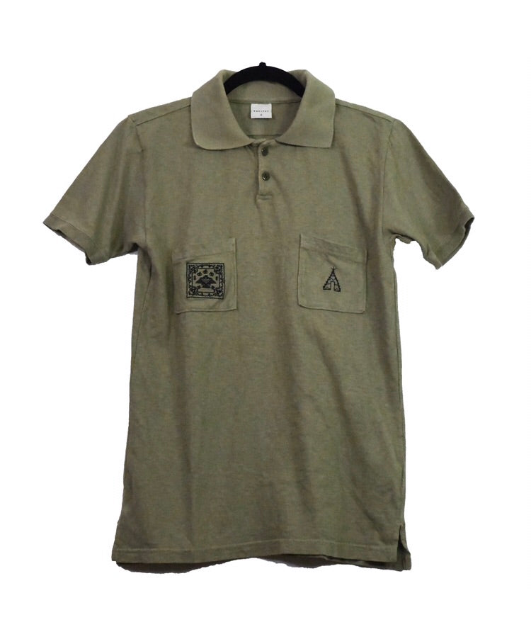Kapital front pocket Aztec style collared shirt Medium