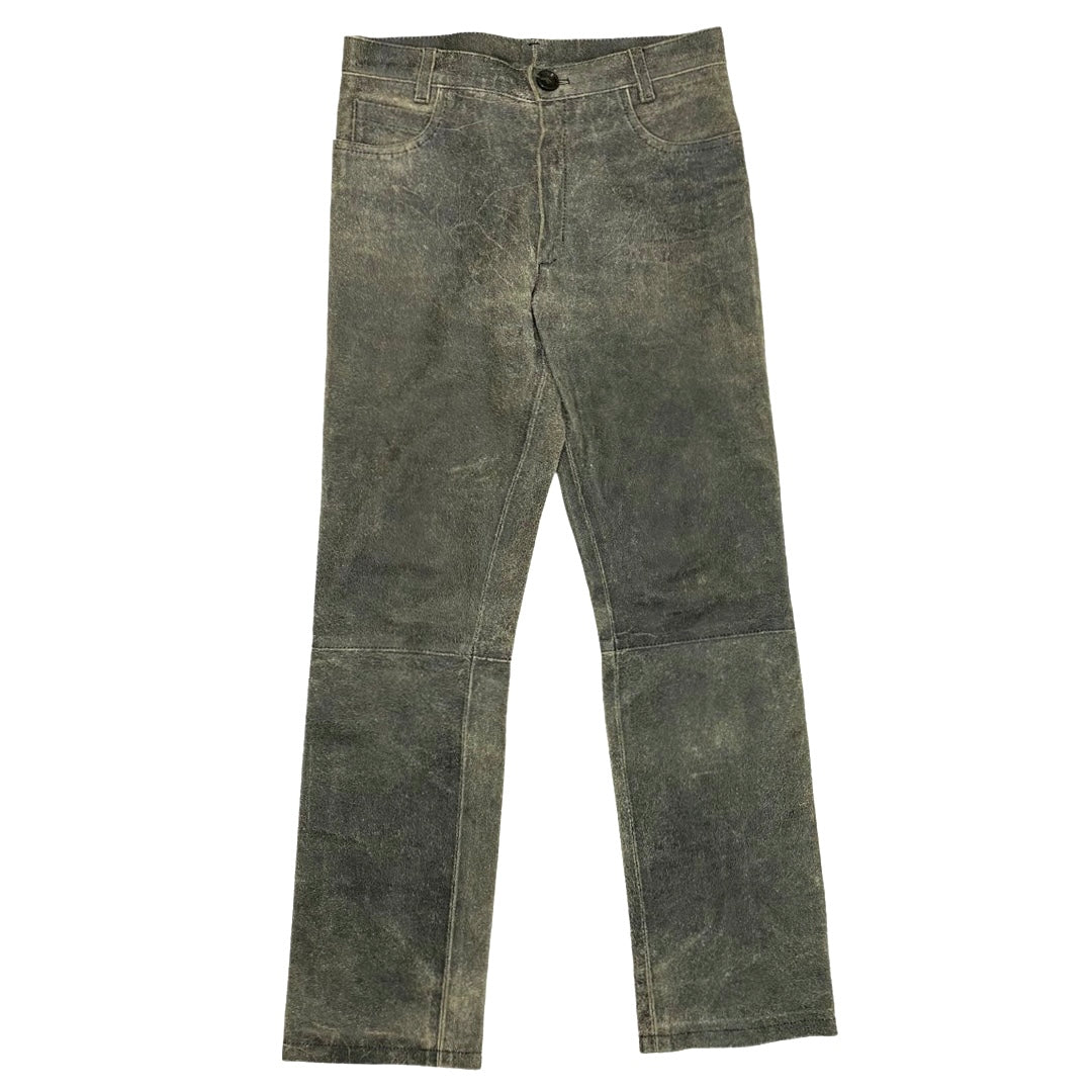 Raf Simons Distressed Leather Pants AW02-03 “Virginia Creeper” Sz 46/31