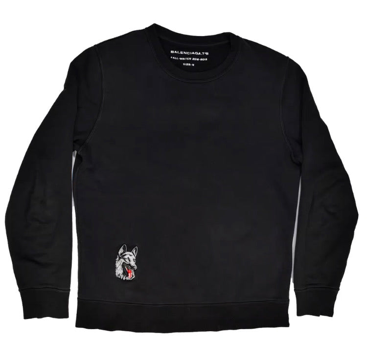 INQUIRE Balenciaga  Crewneck with German Shepard embroidered patch A/W12 Medium