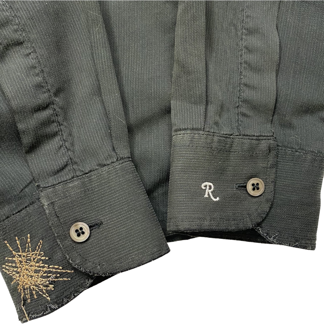 Raf Simons Distressed/Textured Linen Button Up A/W 98-99 “Radioactivity” Size 48/Medium