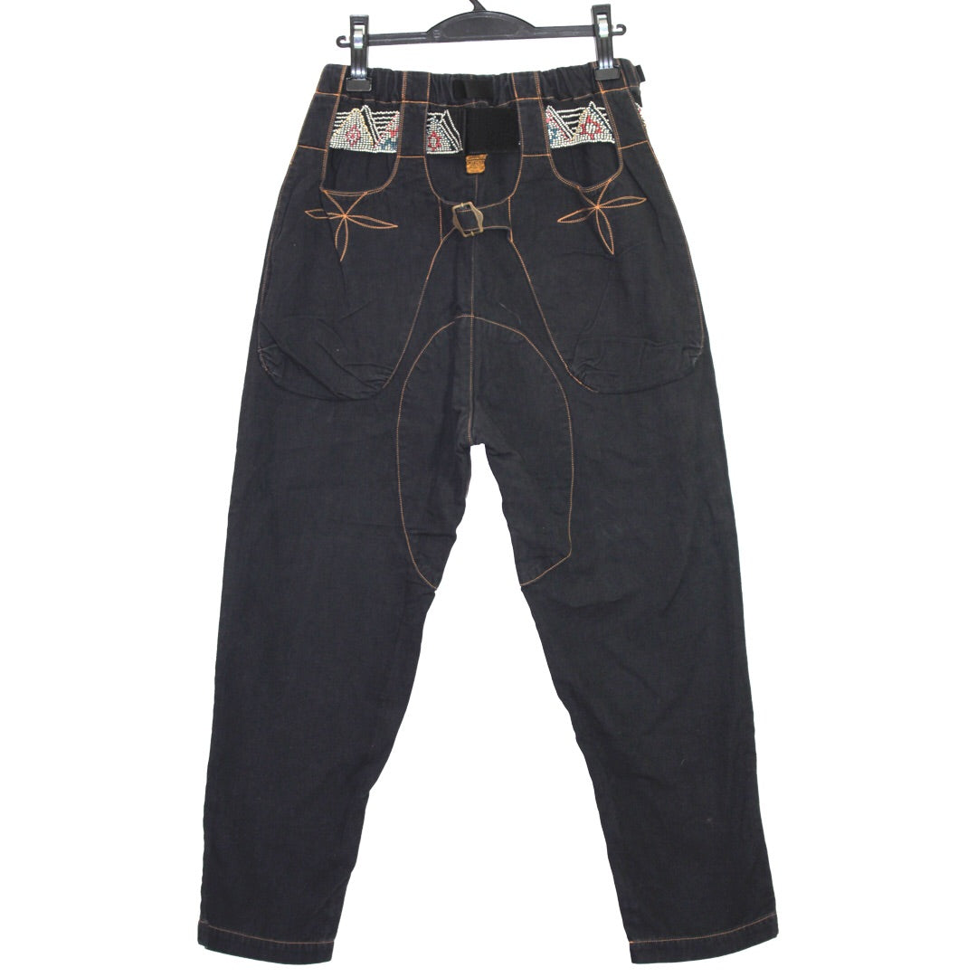 Kapital embroidered/belted utility pants 30