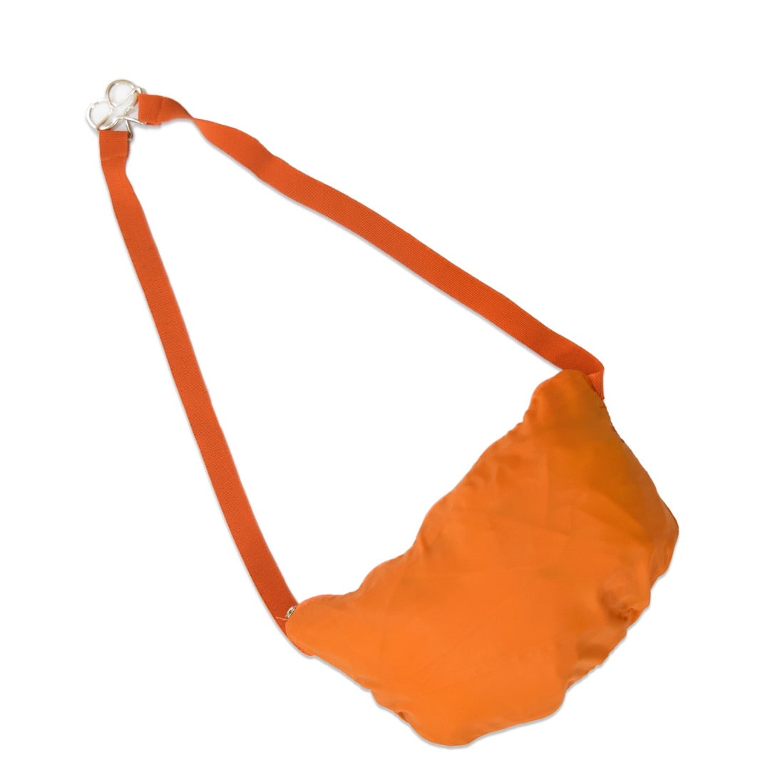 Helmut Lang Orange Packable  Bondage Raincoat A/W99 Oversized/Small