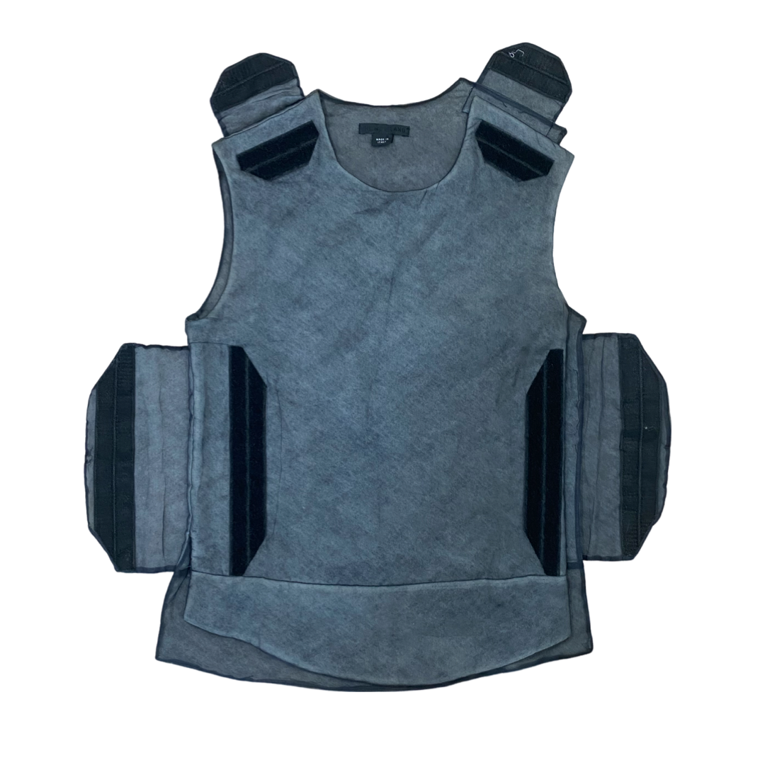 Helmut Lang Silk Organza Bulletproof Vest AW99-00 Sz 40